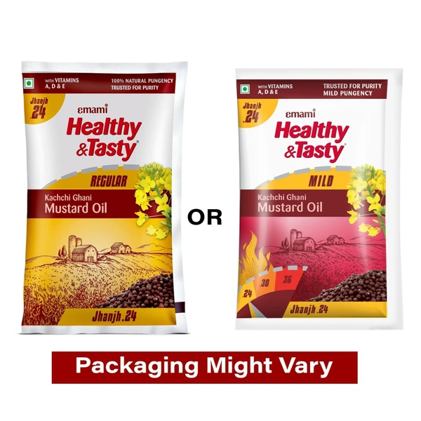 Emami Healthy & Tasty Kachi Ghani Mustard Oil @ 1 Liter - 1 Liter
