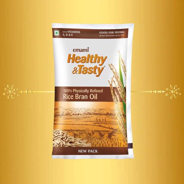 Emami Healthy & Tasty Refined Rice Bran Oil @ 1 Liter - 1 Liter