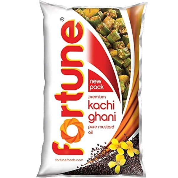 Fortune Premium Kachi Ghani Pure Mustard Oil @ 1 Liter - 1 Liter