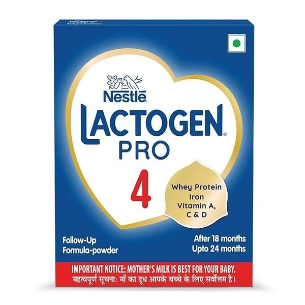 Lactogen Nestle Pro 4, Follow-Up Formula With Iron, Whey Protein And Vitamins Powder, Infant, After 18 Months Up To 24 Months, Bag-In-Box Pack, 400G - 400 gm