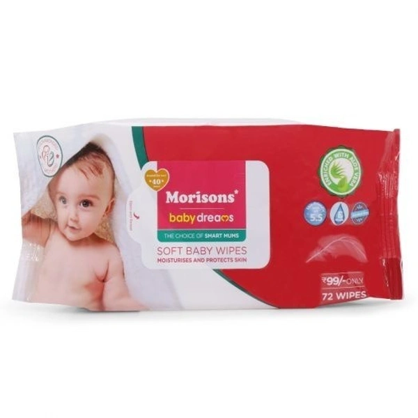 Morisons baby wipes 72 pcs - 72 Pices