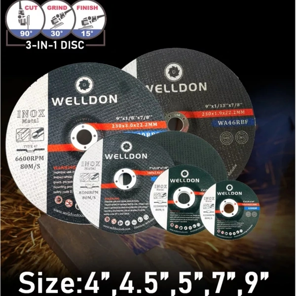 WELLDON FLAPDISC WELLDON - ZIRKON GREEN, P80, 7inch