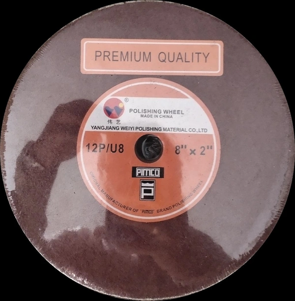 PIMCO NON WOVEN PIMCO BUFF WHEEL - 8X2 inch, U8 / 12P, Red Oxide