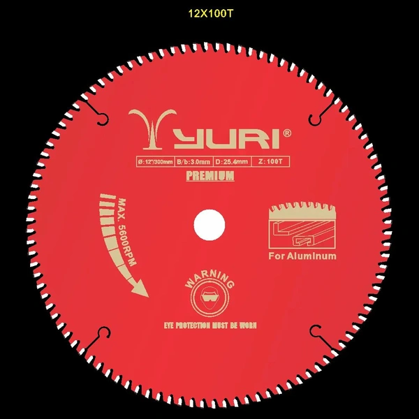 YURI Yuri Premium T.C.T Saw Blades For Aluminium - 12 X 120T