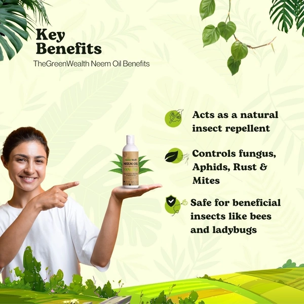 TheGreenWealth Neem Oil for Insects Repellent - 100 ml