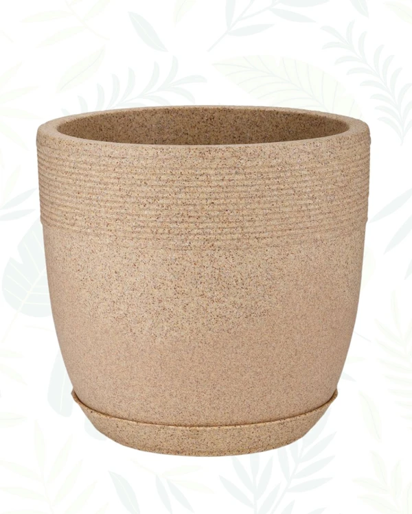 JAGUAR COOL POT 17 INCH WITH TRAY - SAND STONE