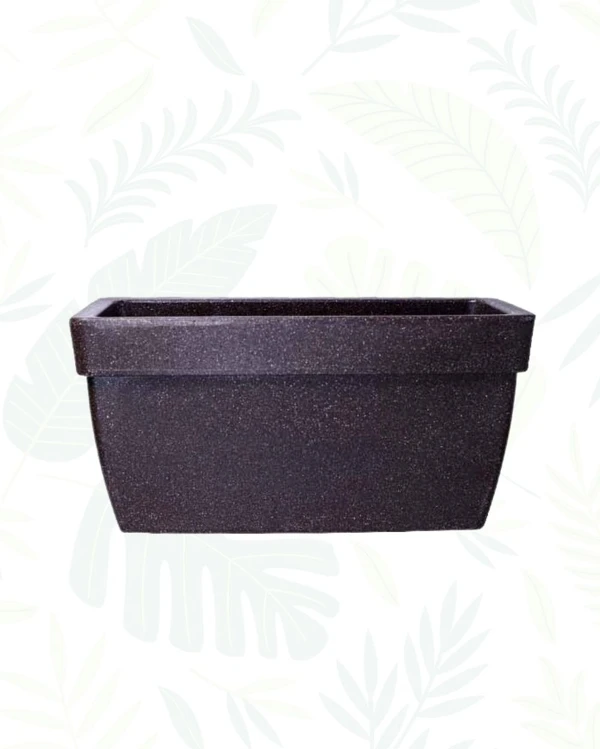 BARCA RECTANGLE PLANTER 24 In - Brown Stone