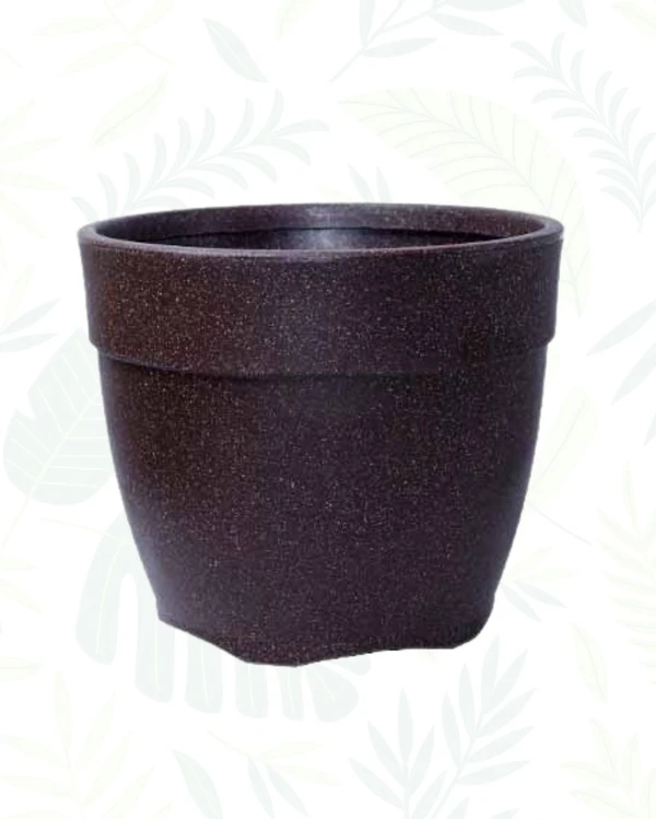 BARCA ROUND PLANTERS 12 Inch  - 12 Inch, Brown Stone