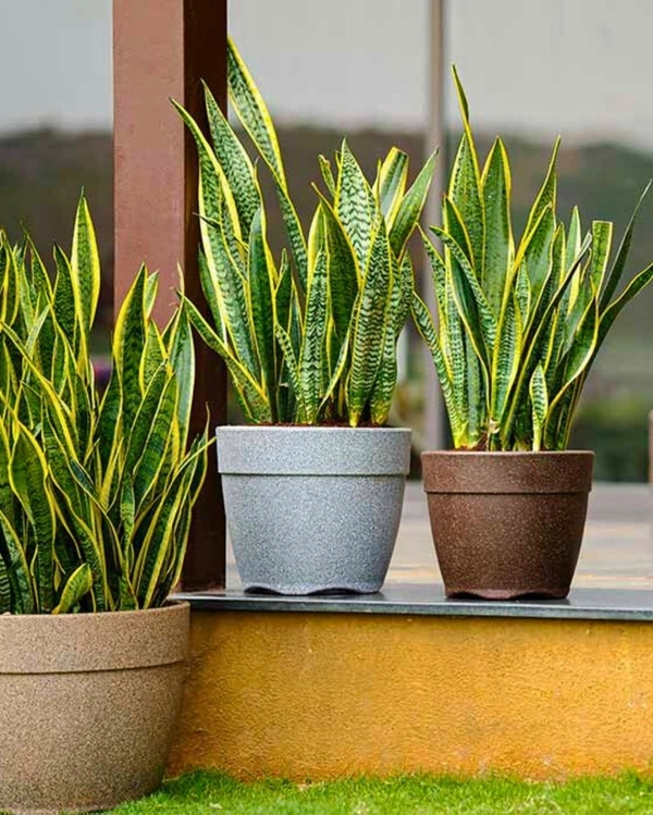 BARCA ROUND PLANTERS 12 Inch  - 12 Inch, Midnight Stone