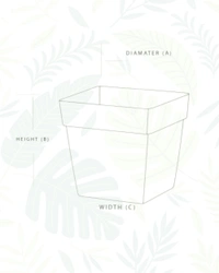 BARCA SQUARE PLANTERS 12 Inch - Brown Stone