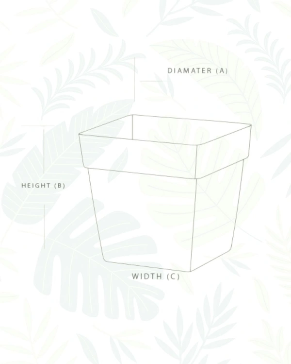 BARCA SQUARE PLANTERS 12 Inch - Brown Stone