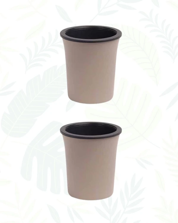 Set of 2  OSLO PLANTERS  - 4 Inch, Mocca