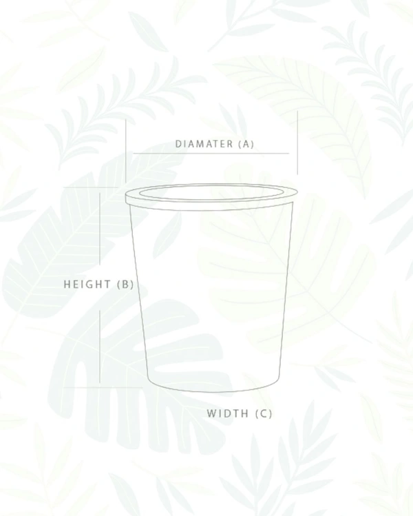 Set of 2  OSLO PLANTERS  - 4 Inch, Mocca