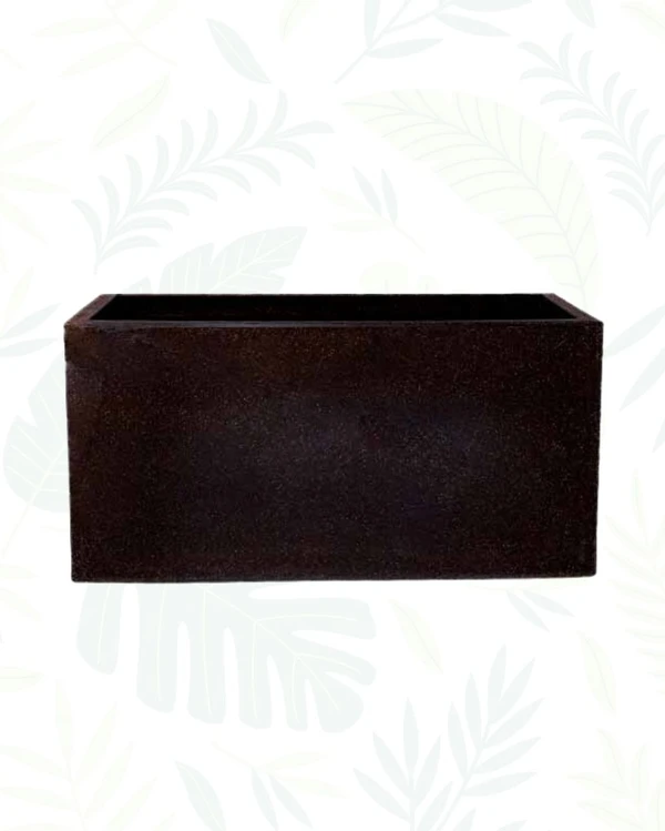 QUEBEC RECTANGLE PLANTERS - 24 Inch, Brown Stone