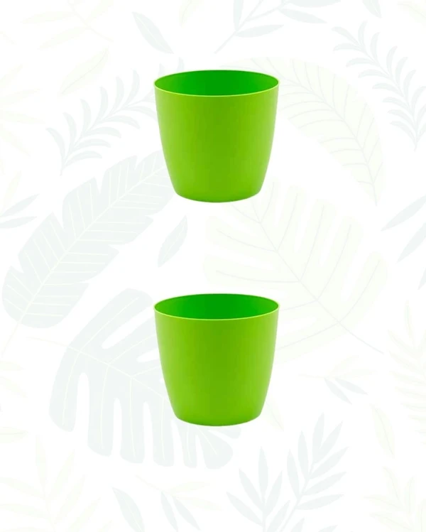 Set of 2 VALENCIA PLANTERS - 4 Inch, Green