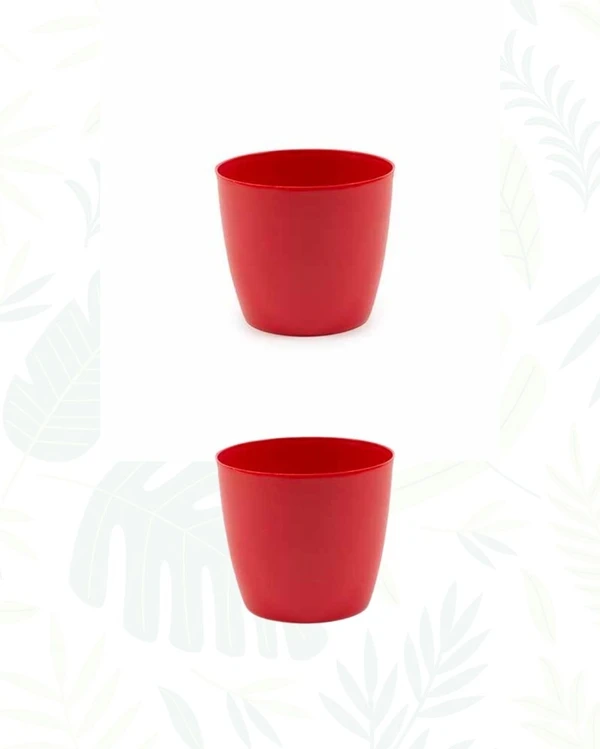 Set of 2 VALENCIA PLANTERS - 4 Inch, Red