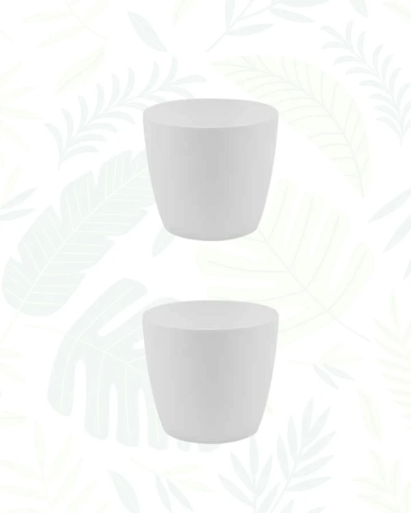 Set of 2 VALENCIA PLANTERS - 5.5 Inch, White