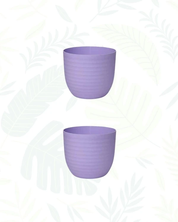 Set of 2  VERONA PLANTERS - 4 Inch, Purple
