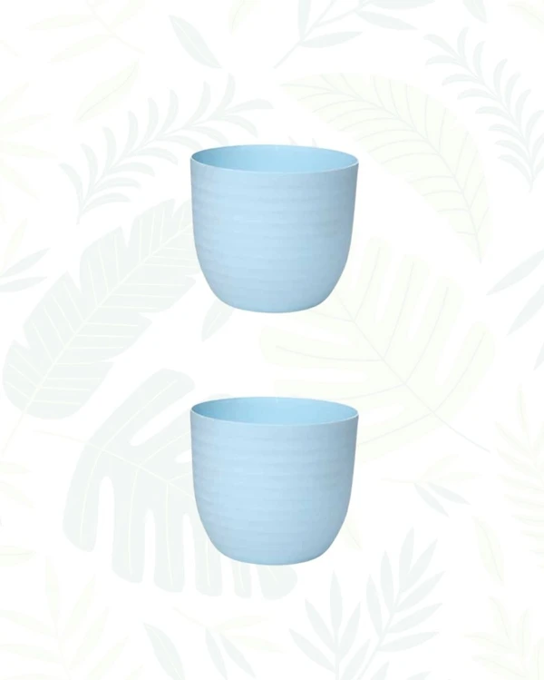 Set of 2  VERONA PLANTERS - 5.5 Inch, Blue