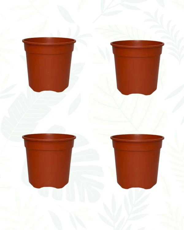 Set of 4 GROPRO PLANTER - 9 Inch, Teracota