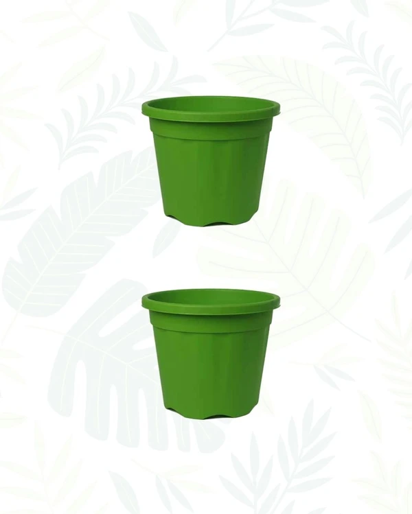 Set of 2 GROWER POT - 8 Inch, Green