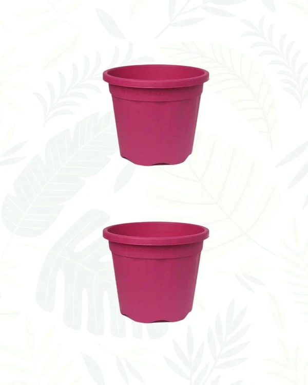 Set of 2 GROWER POT - 8 Inch, Pink