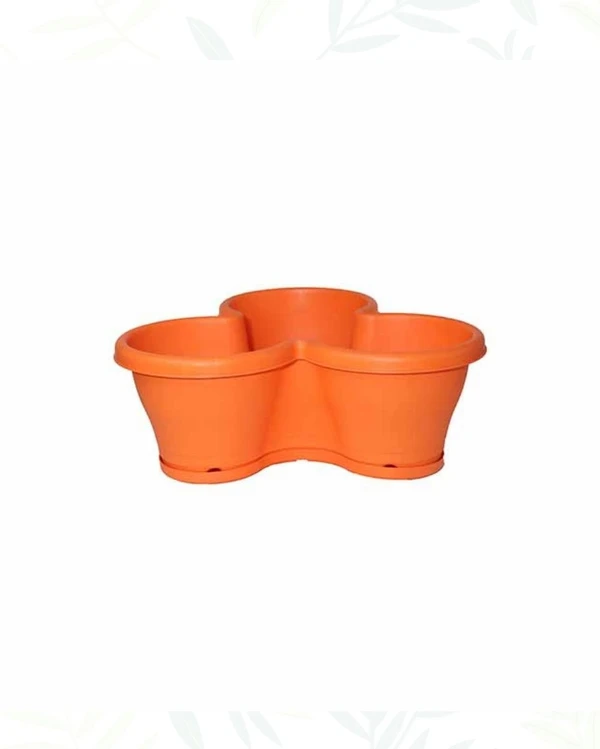 FLOWER TOWER PLANTER - 17 Inch, Orange