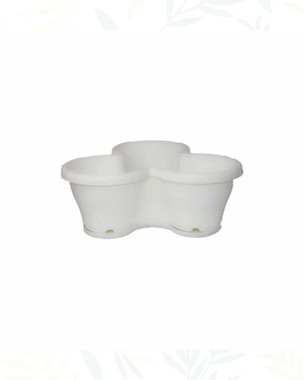 FLOWER TOWER PLANTER - 17 Inch, White