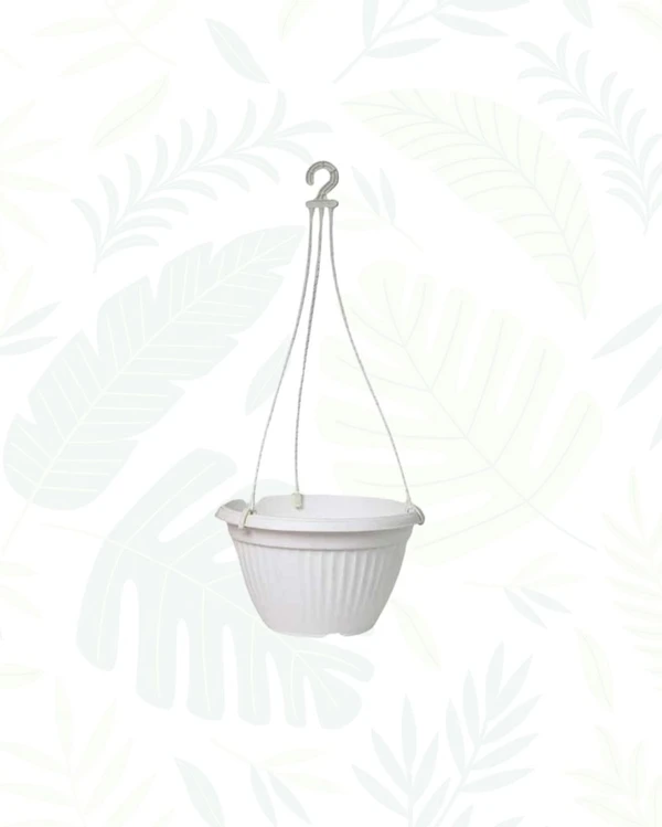 BELLO HANGING PLANTER - 7 Inch, White