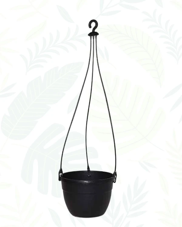 CORSICA HANGING BASKET PLANTER - 7 Inch, Black