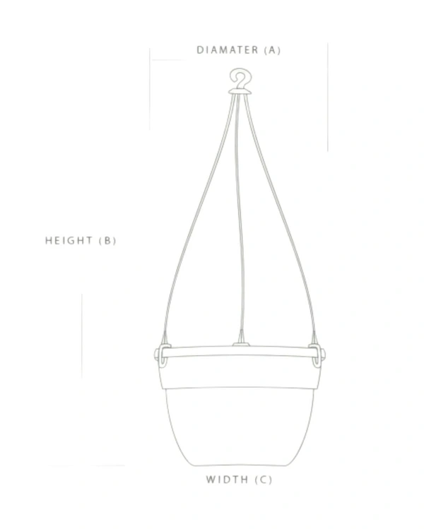 SET OF 2 CORSICA HANGING BASKET PLANTER - 7 Inch, Teracota
