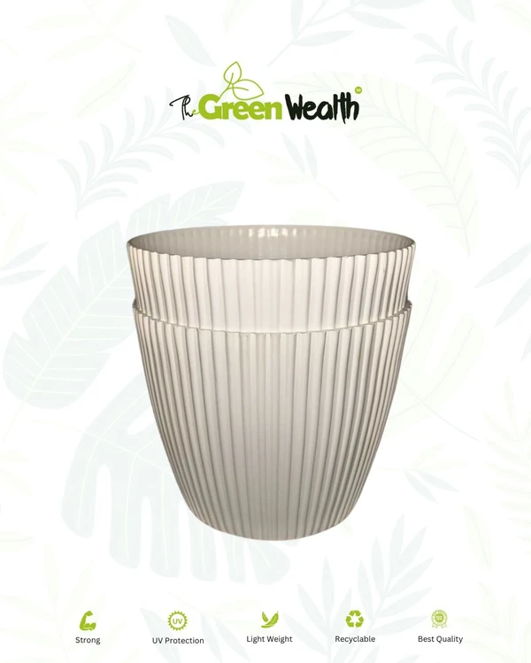 Set of 2 Mega Pots - 11.5 Inch, White