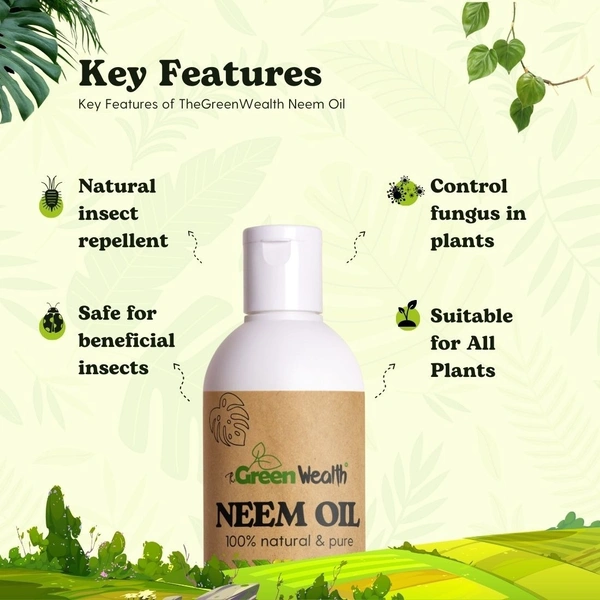 TheGreenWealth Neem Oil for Insects Repellent - 100 ml