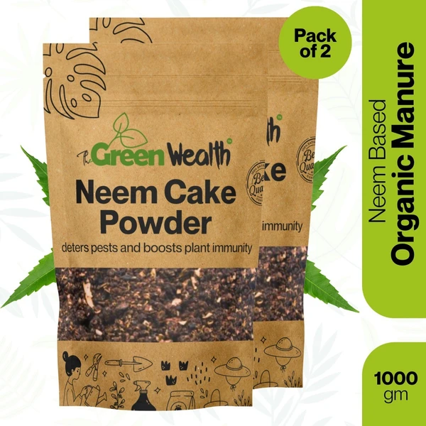 TheGreenWealth Neem Cake Powder Organic Fertilizer & Natural Pest Control - 1000 GM