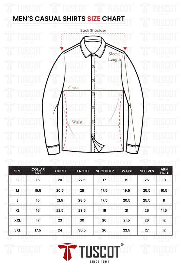 TUSCOT Men's Multicoloured Casual Cotton Shirt with Long Sleeves and Checked Pattern TT-CS1007 - MEDIUM