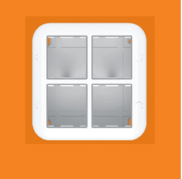 8  Module (Sq) Gang Box  , 5 Pcs In Box Sara