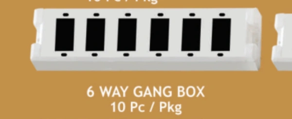 6  Way Gang Box Topson , 10 Pcs In Box 