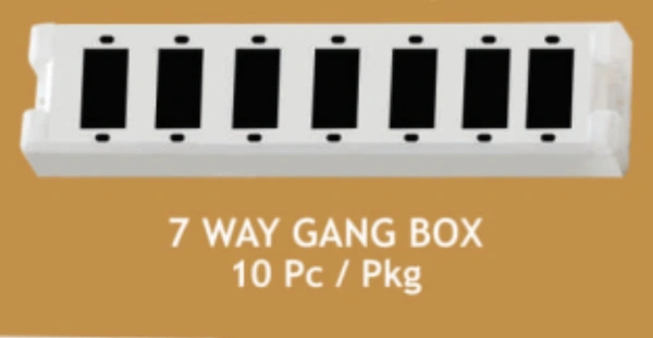 7  Way Gang Box Topson , 10 Pcs In Box 
