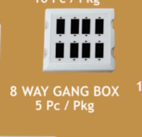 8  Way Gang Box Topson , 5 Pcs In Box 