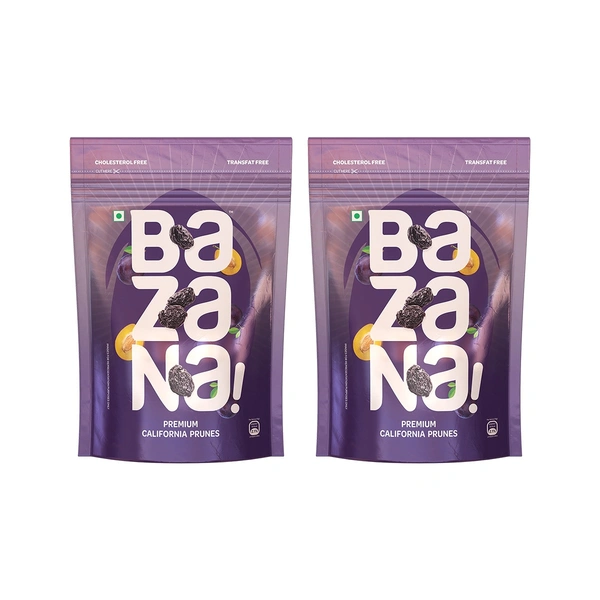 Bazana Premium Californian Prunes Combo Pack| 210g each, Pack of 2