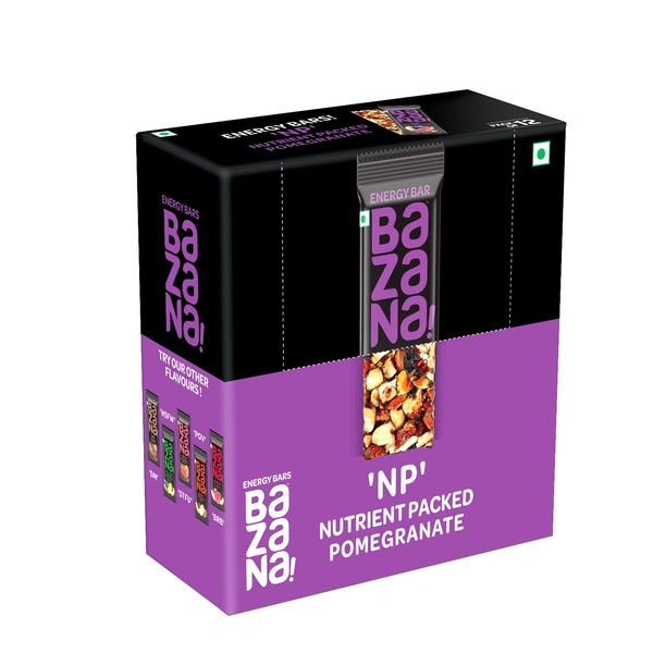 BAZANA Bazana Nutrient Packed Pomegranate (NP) Energy Bars | 38g x 12 Bars