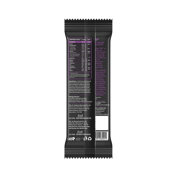 BAZANA Bazana Nutrient Packed Pomegranate (NP) Energy Bars | 38g x 12 Bars