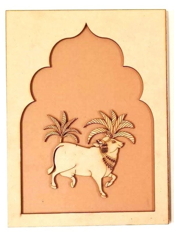 Rajasthani Traditional Jharokha with right Pichwai Cow