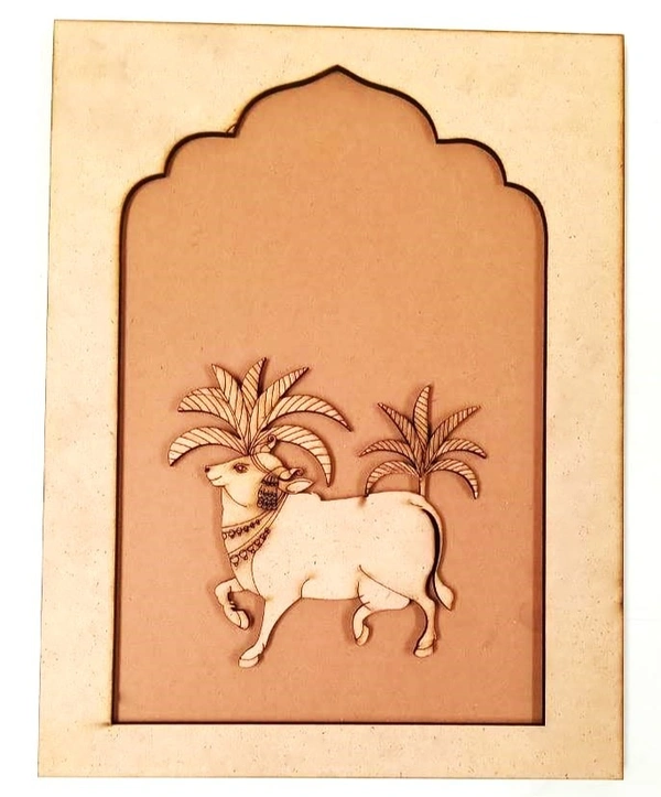 Rajasthani Traditional Jharokha with left Pichwai Cow