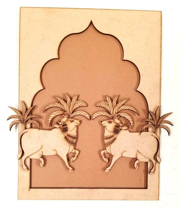 Rajasthani Traditional Jharokha with Pichwai Cow  - I