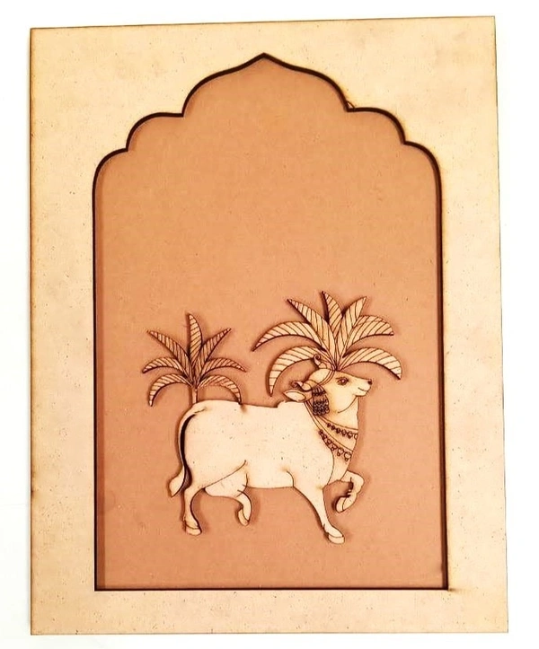 Rajasthani Traditional Jharokha with right Pichwai Cow