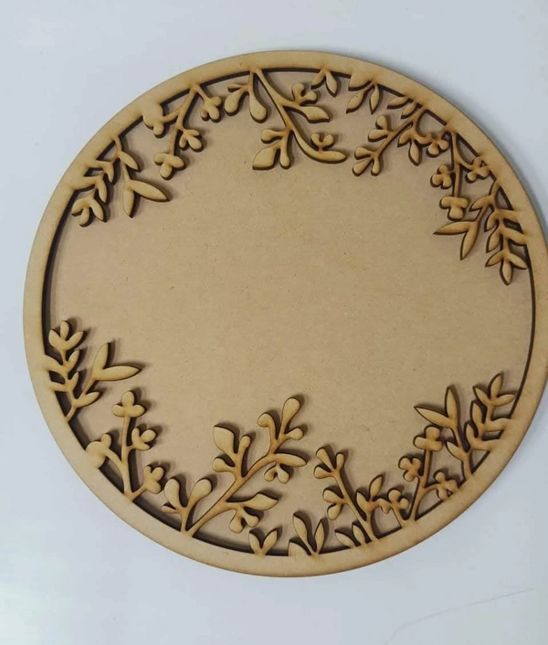 Floral Wreath Double layer Name Plate -2