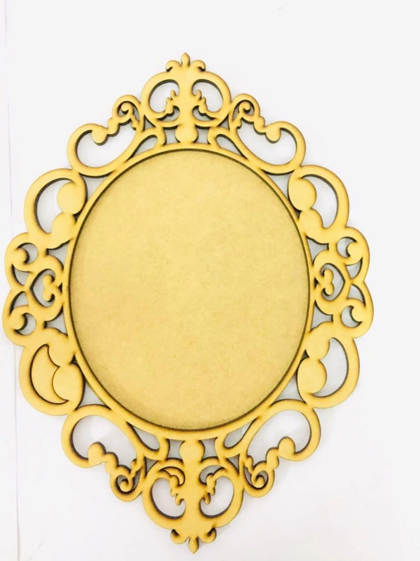 Victorian Mirror style double layer Oval  name Plate -5