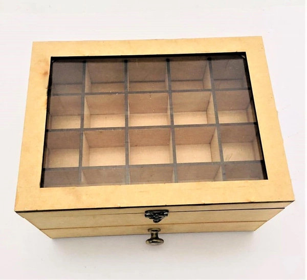 40 Slot Jewelry Box Drawer Style with Acrylic Lid