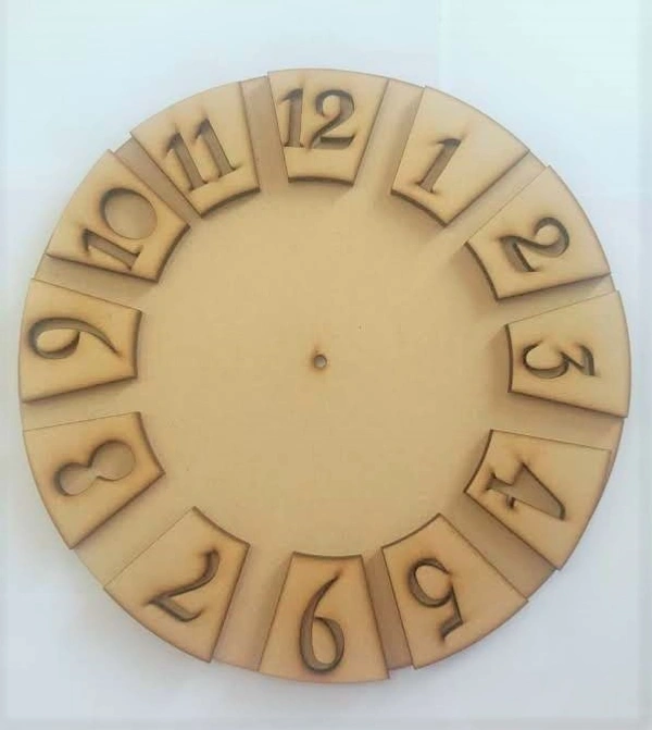 Tile Style Clock with number